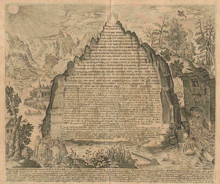 Lord Yahweh Mount Gerizim Hermetica Hermes Emerald Tablet from the work of Heinrich Khunrath 1606